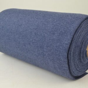 Rib boordstof - Donker jeans melange - Rol