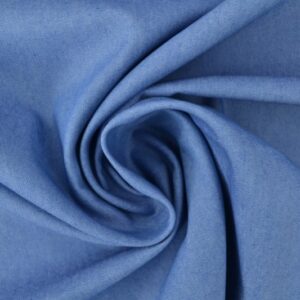 Denim chambray gewassen - Blauw