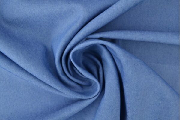 Denim chambray gewassen - Blauw