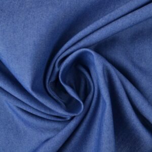 Denim chambray gewassen - Indigoblauw