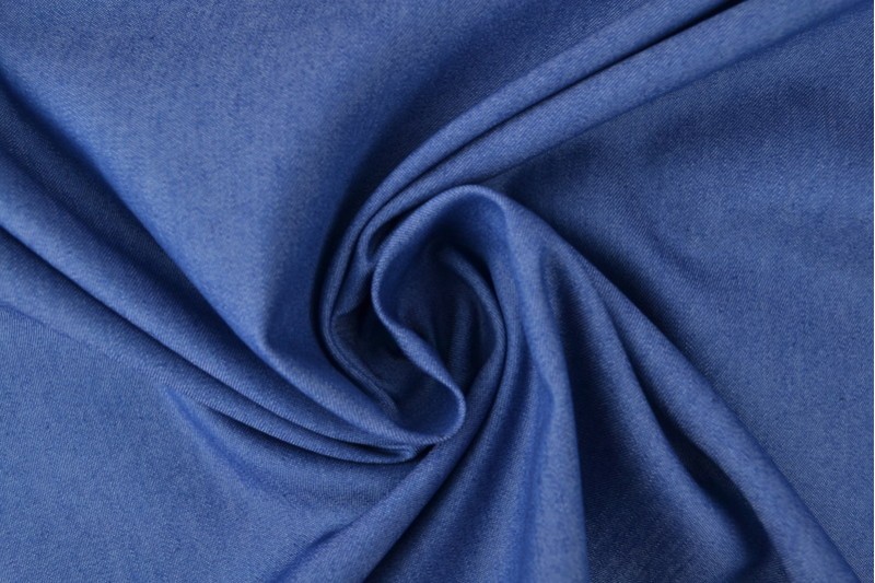Denim chambray gewassen - Indigoblauw