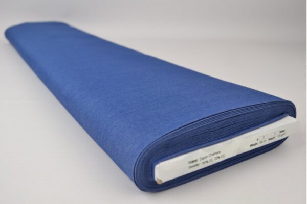 Denim chambray gewassen - Indigoblauw - Rol