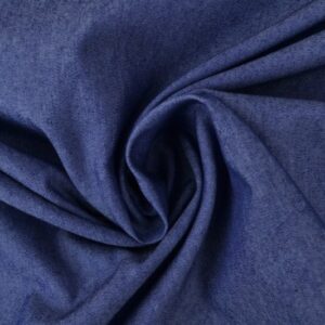 Denim chambray gewassen - Donkerblauw