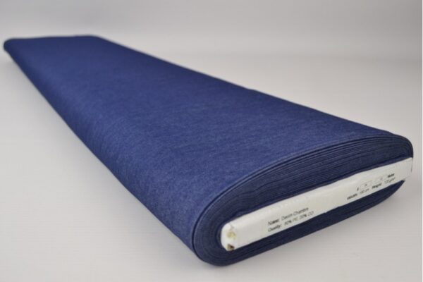 Denim chambray gewassen - Donkerblauw - Rol