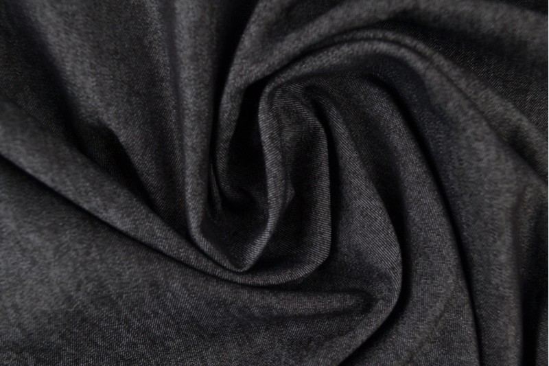 Denim chambray gewassen - Zwart