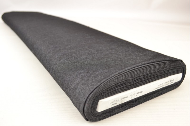 Denim chambray gewassen – Zwart – Rol
