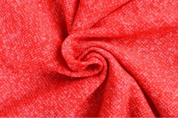 French terry melange viscose - Rood