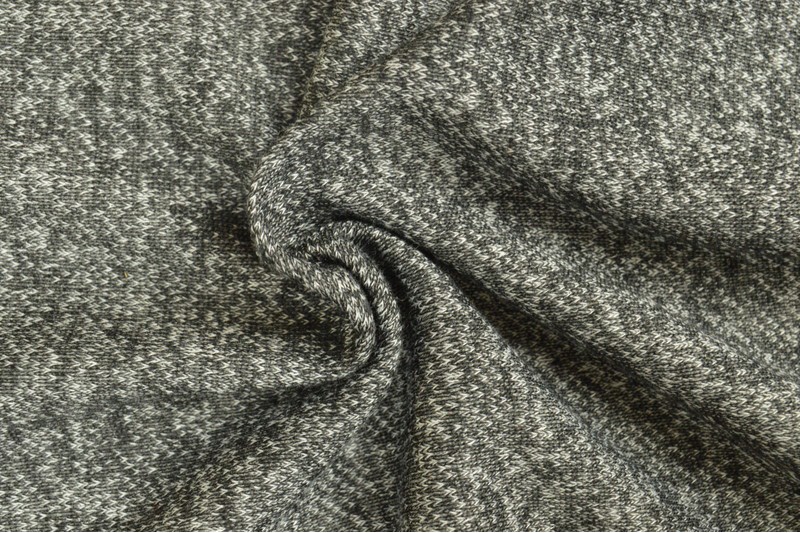 French terry melange viscose – Zwart
