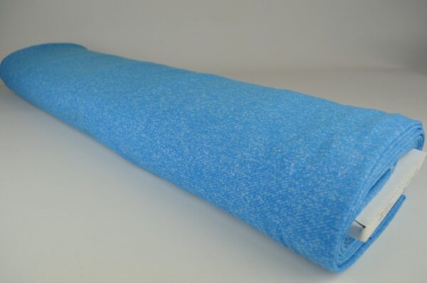 French terry melange viscose - Aqua blauw - Rol