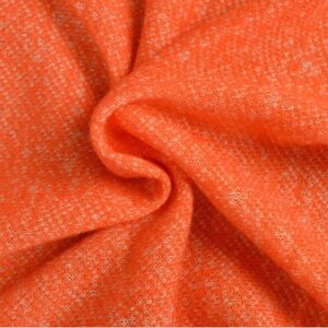 French terry melange viscose - Donker oranje