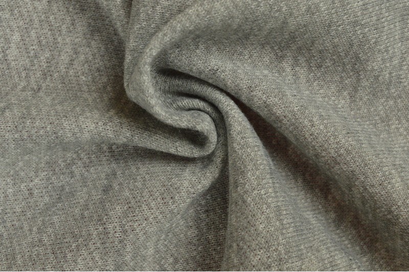 French terry melange viscose - Zilvergrijs
