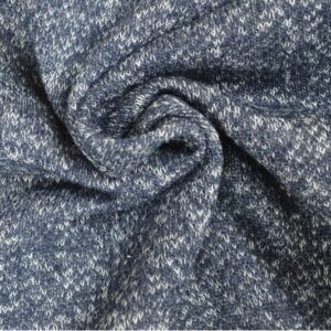 French terry melange viscose - Marineblauw