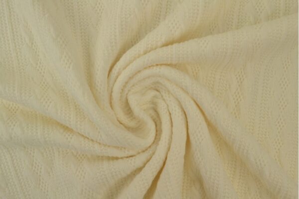 Jacquard gebreid kabel stof - Gebroken wit Jacquard gebreid kabel stof - Gebroken wit