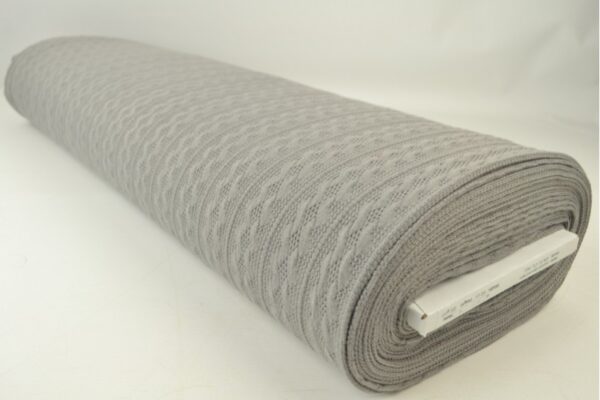 Jacquard gebreid kabel stof - Donkergrijs - Rol