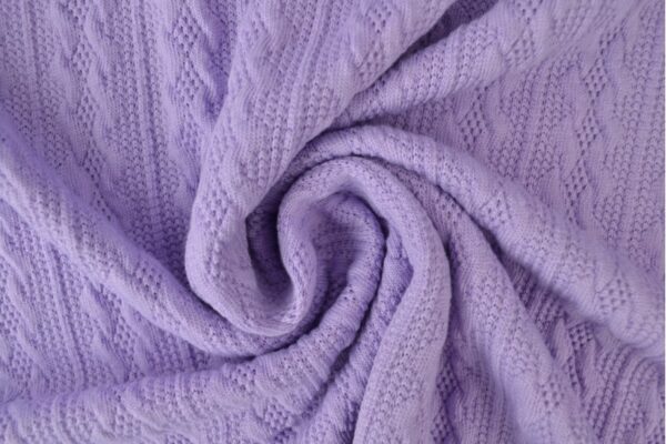 Jacquard gebreid kabel stof - Lavendel Jacquard gebreid kabel stof - Lavendel