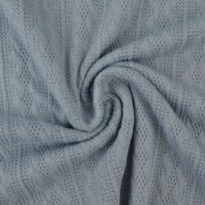 Jacquard gebreid kabel stof - Zilvergrijs