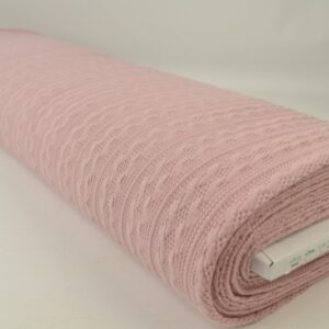 Jacquard gebreid kabel stof - Oud roze - Rol
