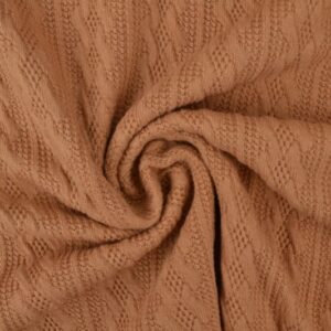 Jacquard gebreid kabel stof - Beige