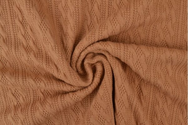 Jacquard gebreid kabel stof - Beige