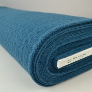Jacquard gebreid kabel stof - Donker petrol - Rol