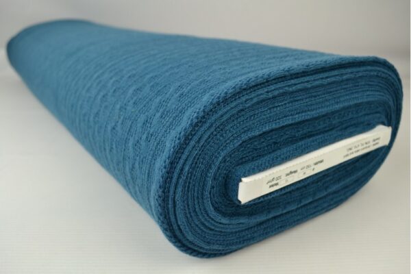 Jacquard gebreid kabel stof - Donker petrol - Rol