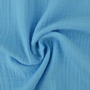 Mousseline - Aqua blauw
