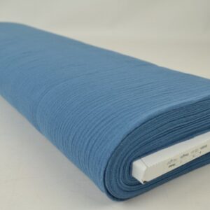 Mousseline stof - Staalblauw - Rol