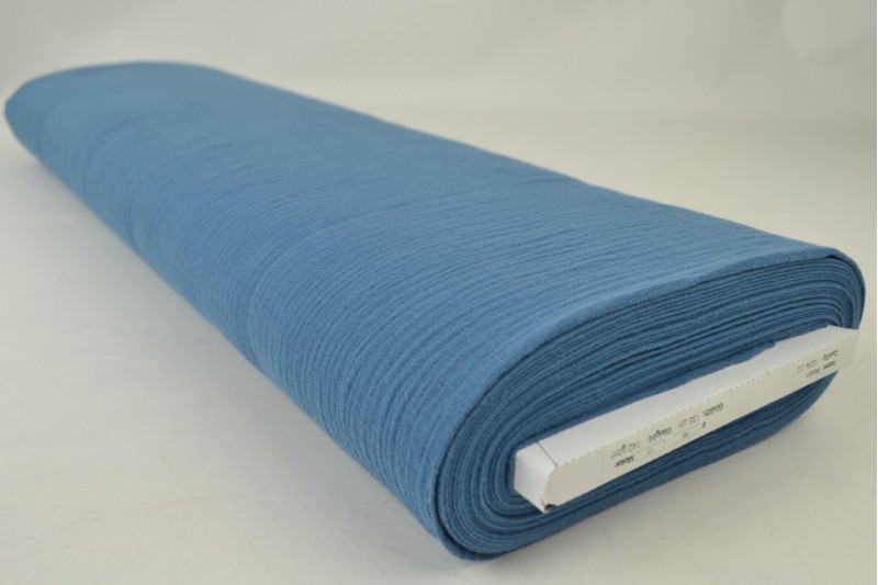 Mousseline stof – Staalblauw – Rol
