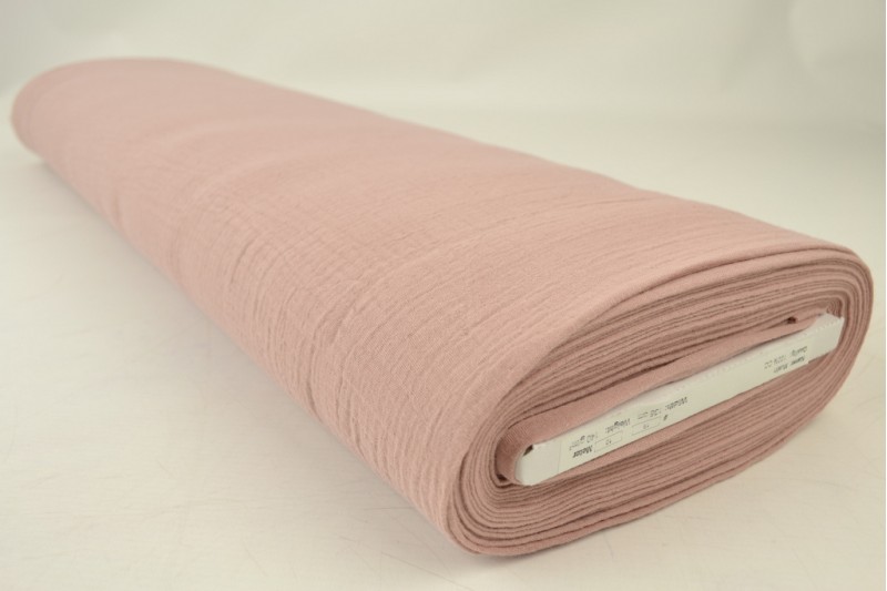 Mousseline stof – Dusty roze – Rol
