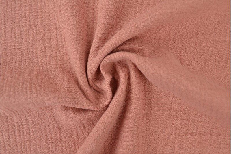 Mousseline stof - Oud roze