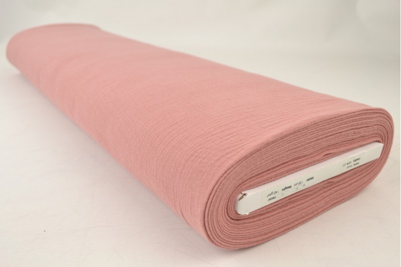Mousseline stof – Oud roze – Rol