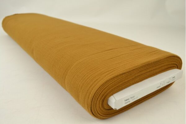 Mousseline stof - Donker okergeel - Rol