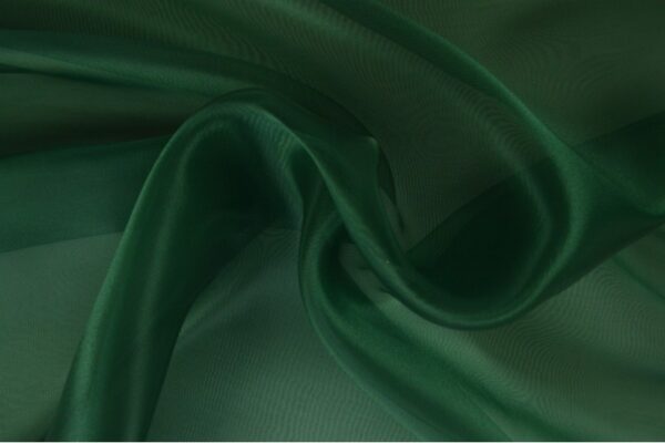 Organza stof - Donkergroen