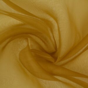 Organza stof - Donker okergeel