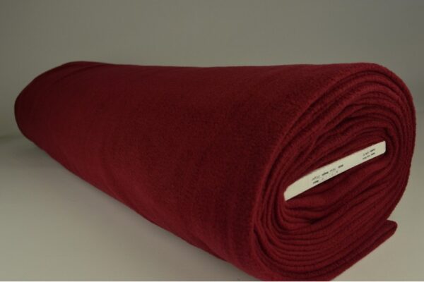 Fleece stof - Bordeaux rood - Rol