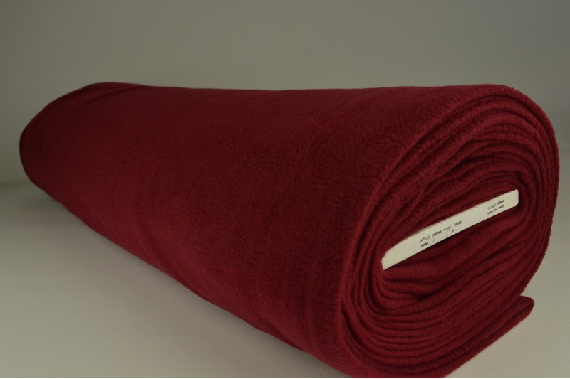 Fleece stof – Bordeaux rood – Rol
