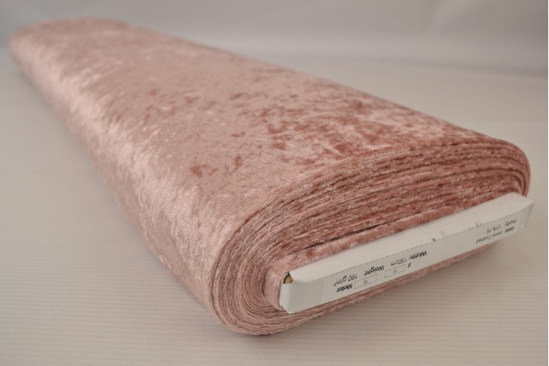 Velours de panne – Oud roze – Rol