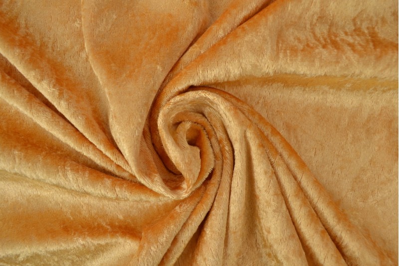 Velours de panne - Okergeel