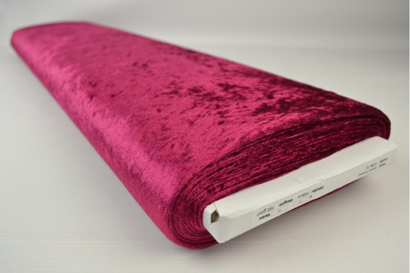 Velours de panne – Bordeaux rood – Rol